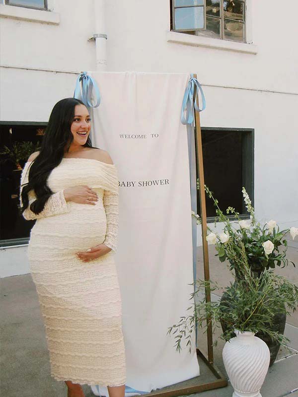 Beige Lace Off Shoulder Ruffle Falbala Bodycon Elegant Maternity Baby Shower Maxi Dress Maternity