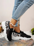 Leopard Lace Up Mesh Athletic DJPT