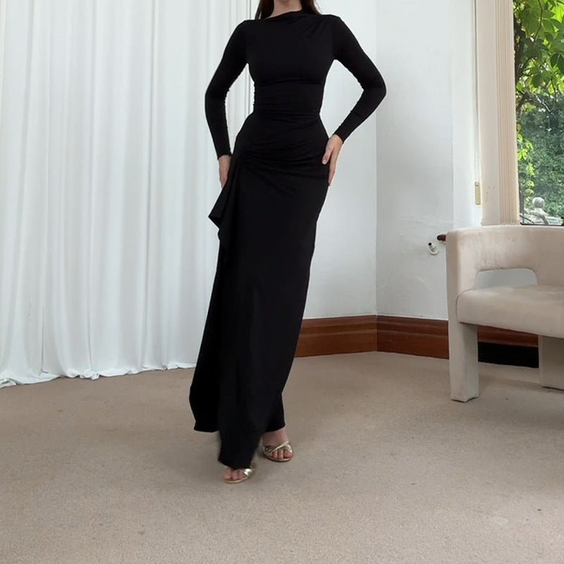 Women's Clothing Autumn 2024 New Fashion Sexy Slim Slim Open Skirt Hottie Dress