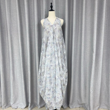 Zhao Sanguan The Same Butterfly Printed Dress 2024 New Gentle V-Neck Loose Holiday Dress