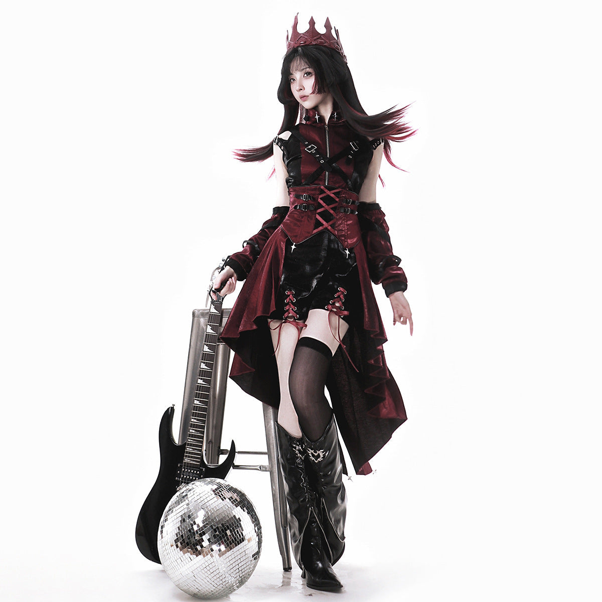 Jam Original Chief Assassin Lolita Girl Lolita Sleeve Sleeve Backs Shorts Set 7195