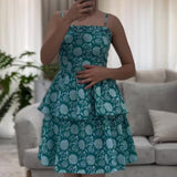 Summer New Women's Waist Sling Belts With Chest-Scarded Back Prints Thin Vacation Short