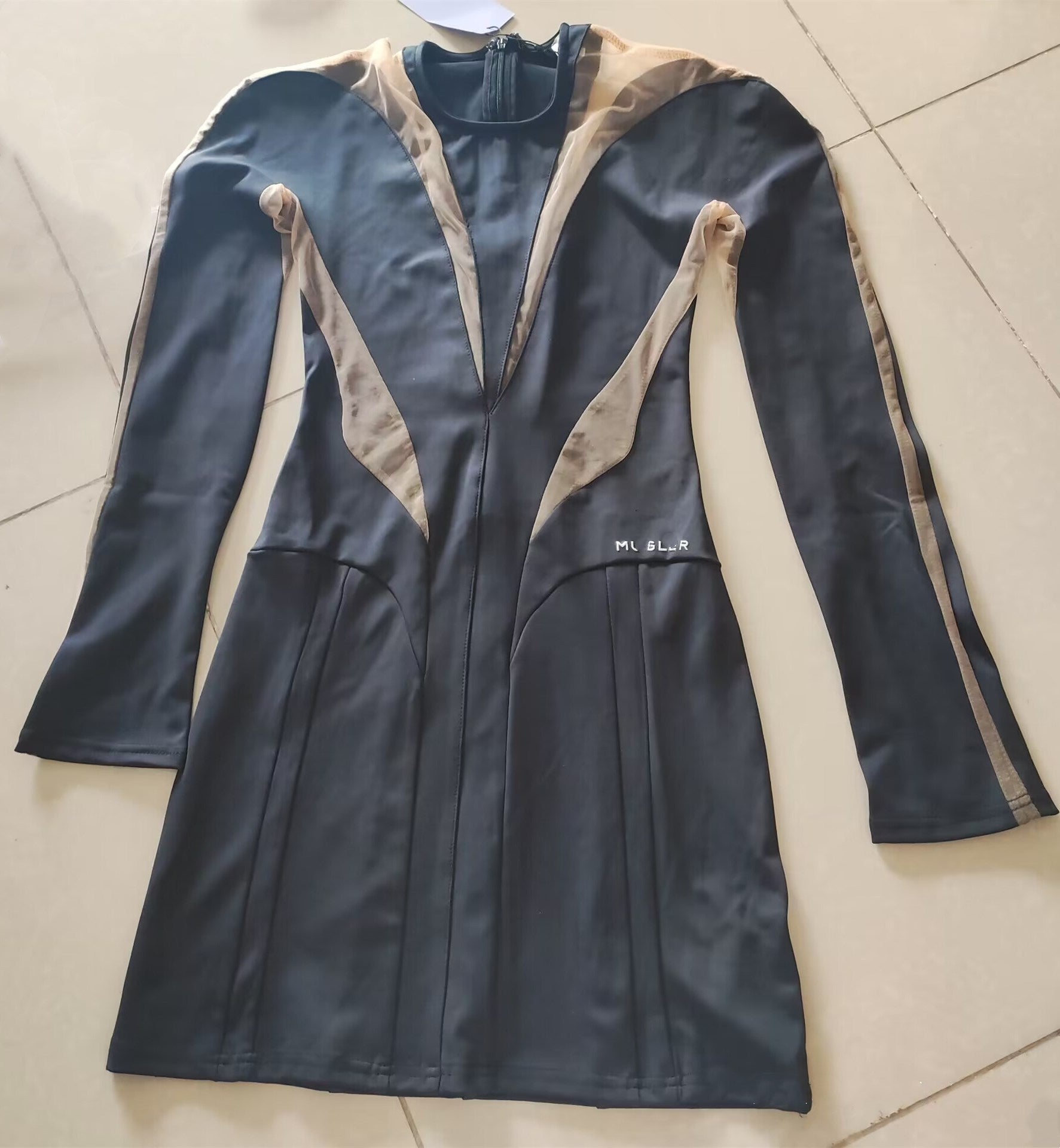 Of Small Black Dress Niche 2025 Autumn And Winter Fashion Trend Mesh Splicing Body And Hip Dress Skirt