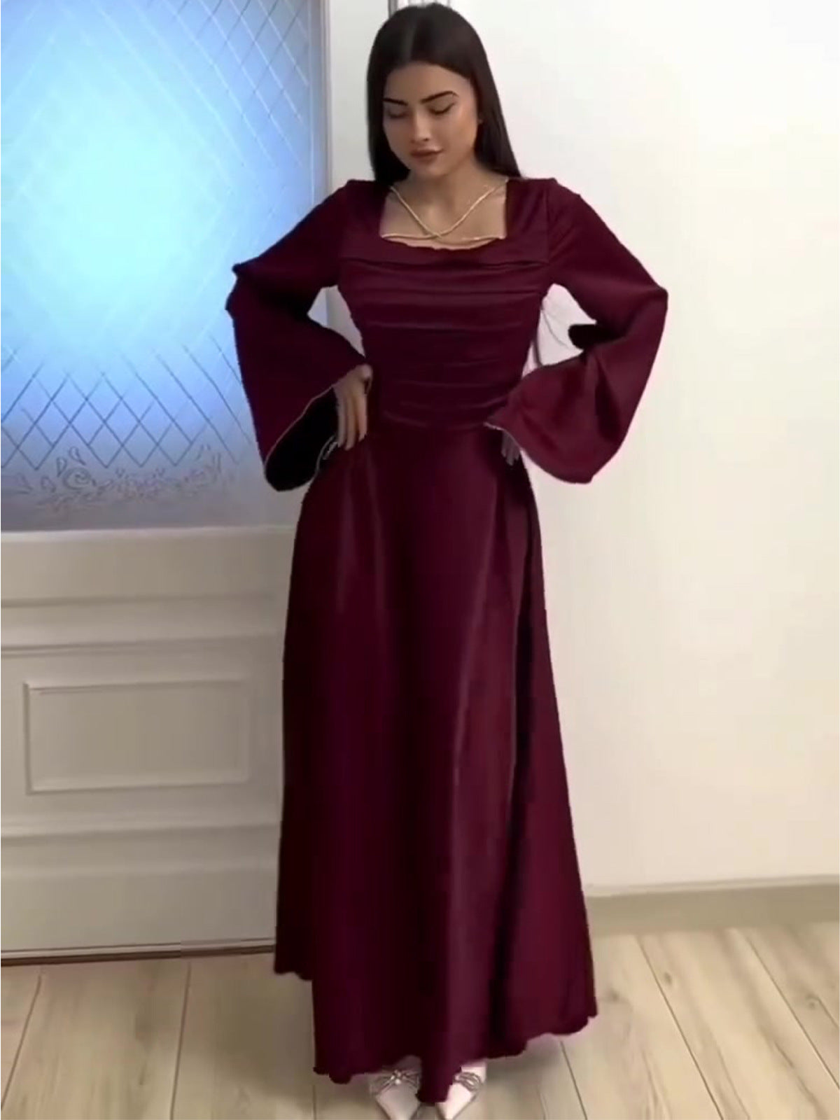 Spring Design Diamond-Singed With Long-Sleeved And Verteves Dress Dress Women