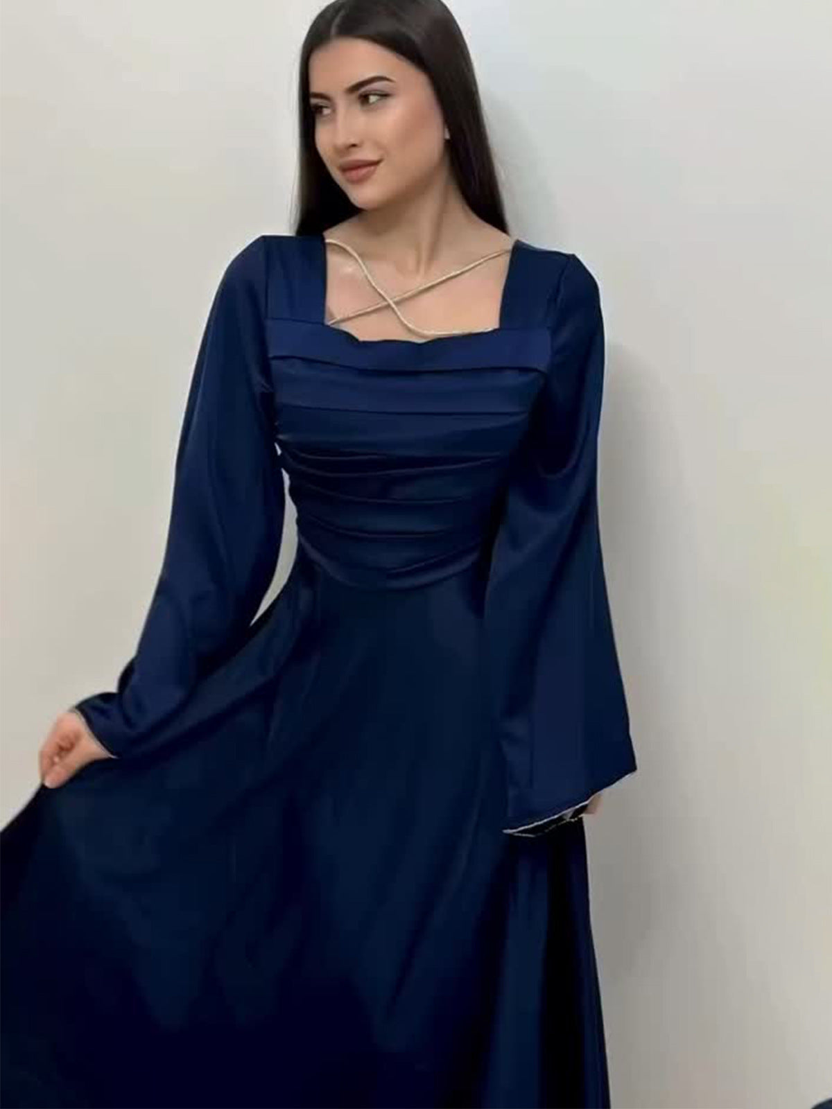 Spring Design Diamond-Singed With Long-Sleeved And Verteves Dress Dress Women