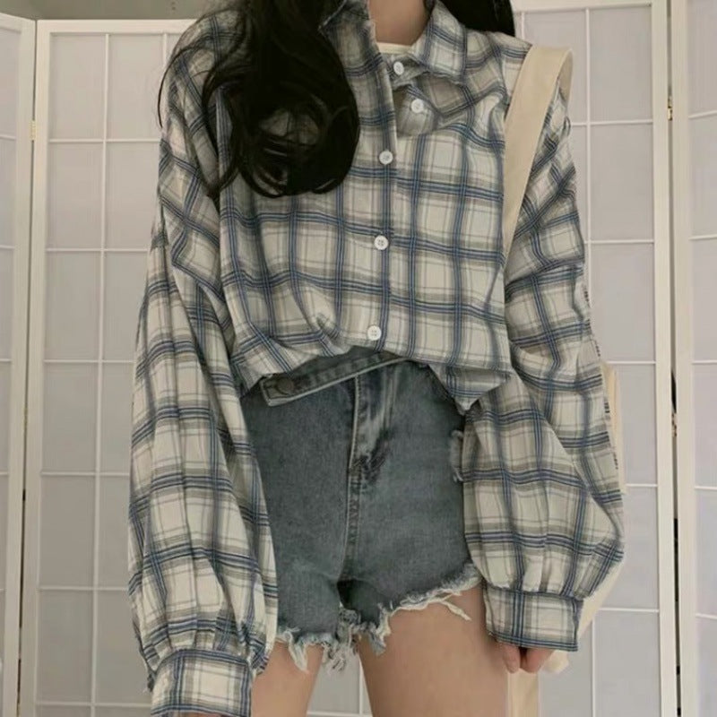 Shirt Women Loose Korean Version Of The Long Retro Hong Kong Flavor Bf Long Sleeve Sunscreen Ins Coat Tide DJPT