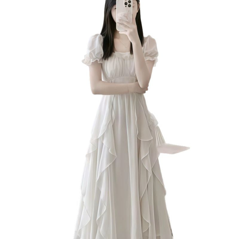 Gentle Fairy Chiffon Dress 2025 New Skinny Sleeves Sunscreen Fairy Dress DJPT