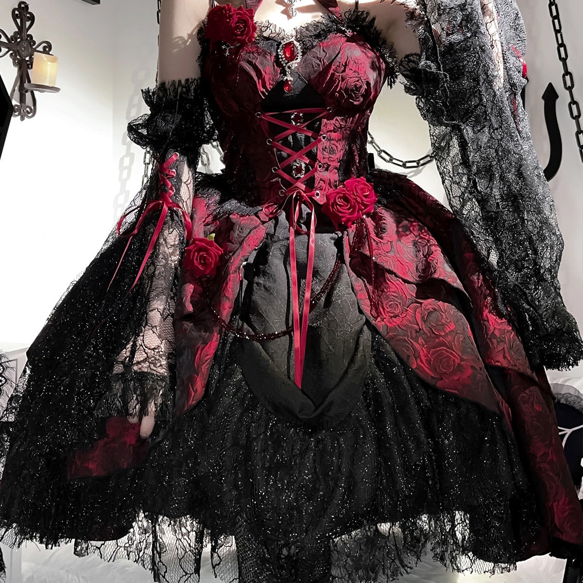 Teased Original Rosehip Lolita Woman Lolita Sling Skirt Everyday Cute Sweet Dress 7109