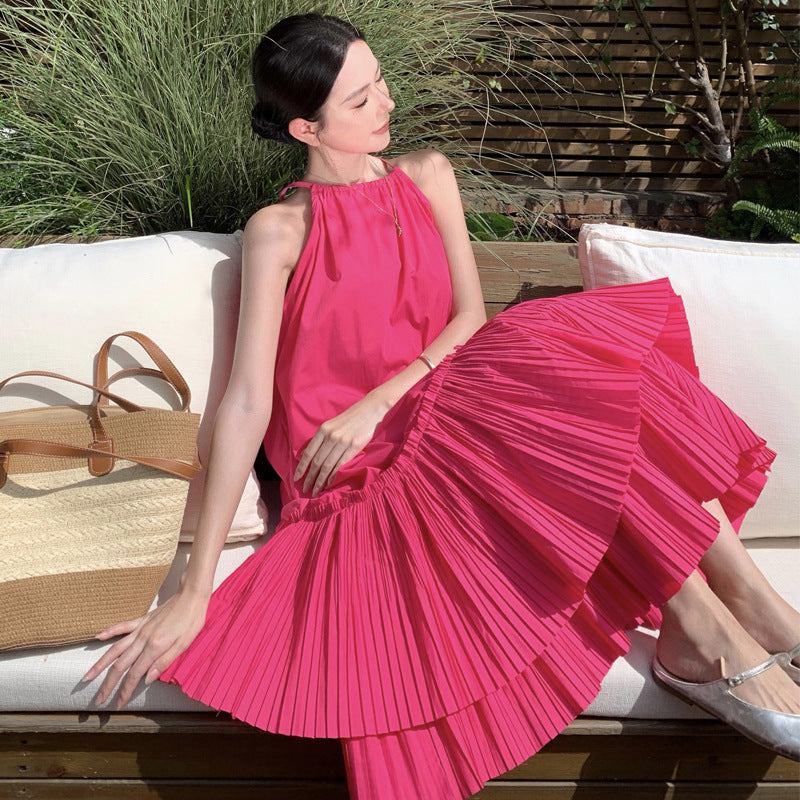 Design Sleeveless Dress Sleeveless Dress Thailand Sanya Seaside Resort Wind Loose Beach Dress Woman