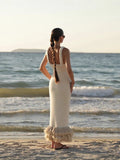 2024 Hand-Woven Jasmine Rope Shoulder Strap Bag Tuxedo Dress LX0104