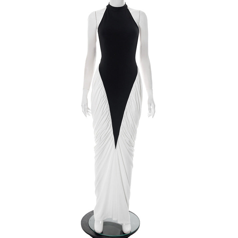 Women's Summer New Sexy Body Hanging Neck Bumping Dress Girl DJPT
