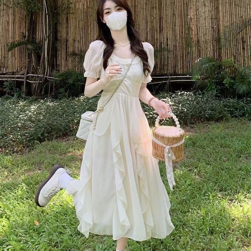 Gentle Fairy Chiffon Dress 2025 New Skinny Sleeves Sunscreen Fairy Dress DJPT