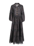 Elegance Style Set 2025 New Empty-Turned-Necked Leaster Splicing Shirt + Half-Dress Suit Woman