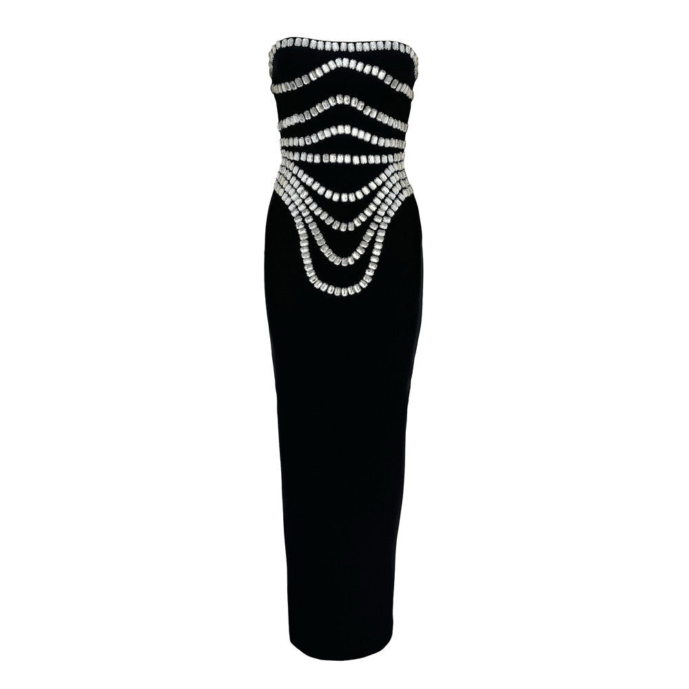 Niche Design Heavy Industry Nail Beads With Chest Banda Party Party Dress Dress Dress