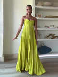Summer New Sexy Breast-Wearing Dress Press-Folding High-End Evening Dress