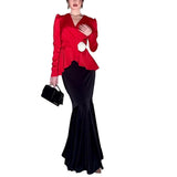 Women's Dress French Style Dress V-Neck Sexy Temperament With High-Rise Half-Body Skirt