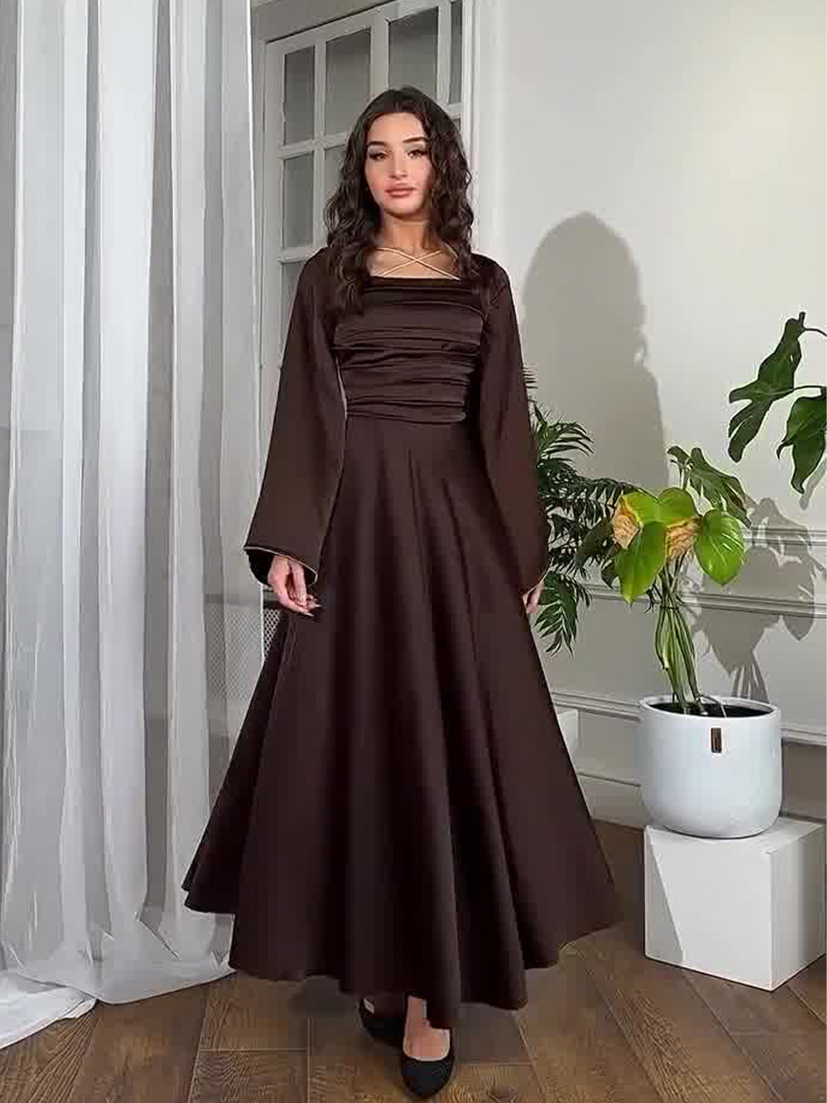 Spring Design Diamond-Singed With Long-Sleeved And Verteves Dress Dress Women