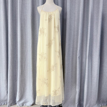 Zhao Sanguan The Same 2024 Flower Showback Dress Pure Fairy Gas U Neck Dress