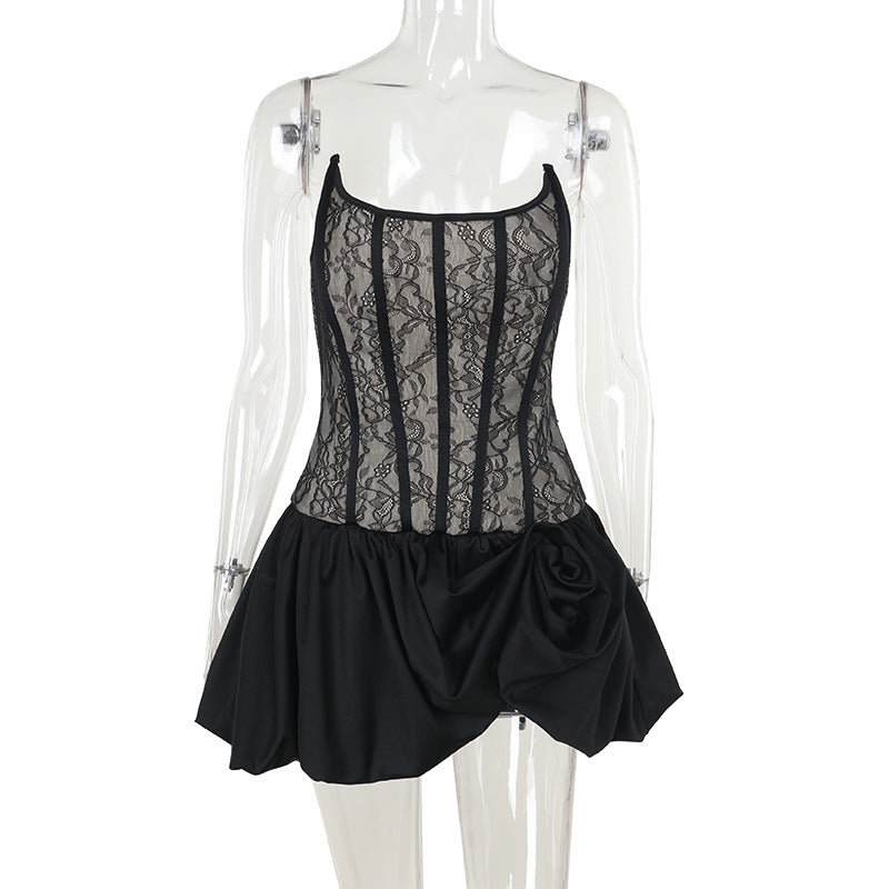 Fish Bone Waist Bud Dress Bosom Dress Bosom Boobs Tsets Tat DJPT