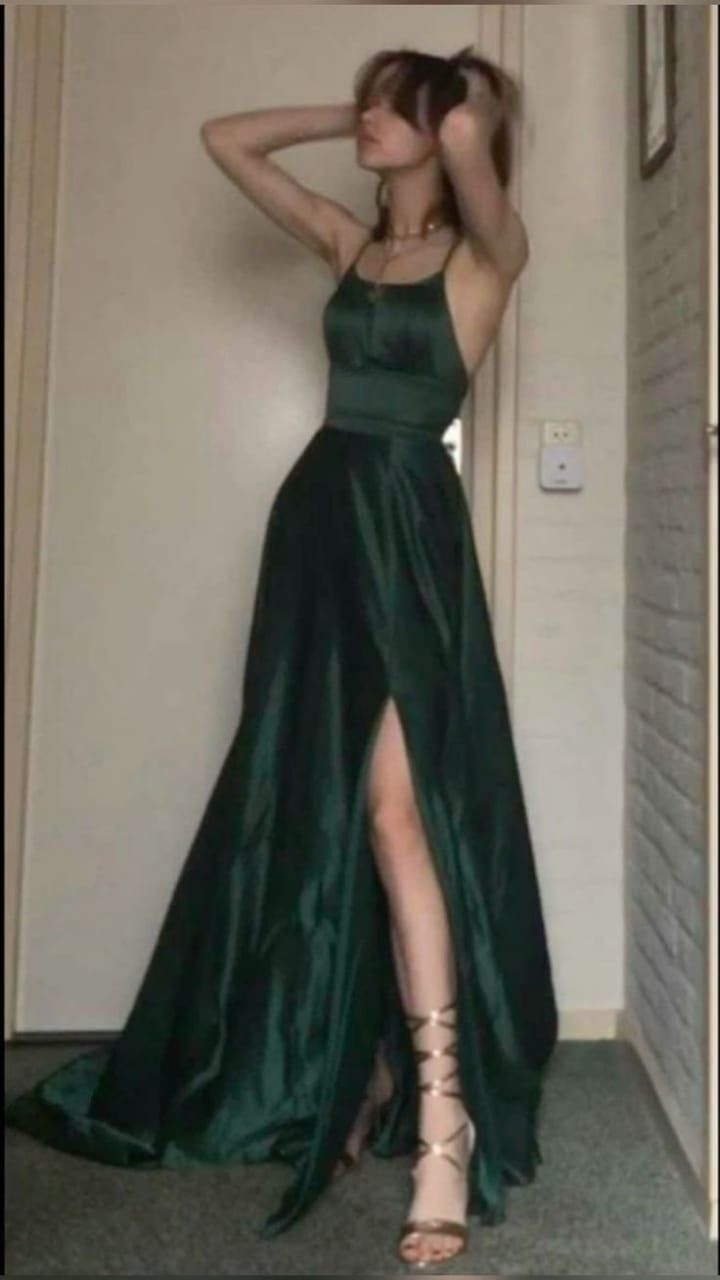 Green Long Prom Dresses Formal Graduation Party Dress Evening Dress SD1514 HZ0628