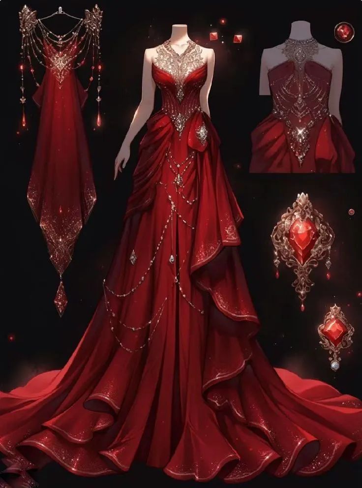 A Line Sweetheart Chiffon Red Floor Length Evening Dress Prom Dresses With Beads SD1605 HZ0628