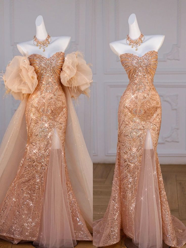Mermaid Off The Shoulder Slit Sequin Long Party Dress Prom Dresses SD1815 HZ0628
