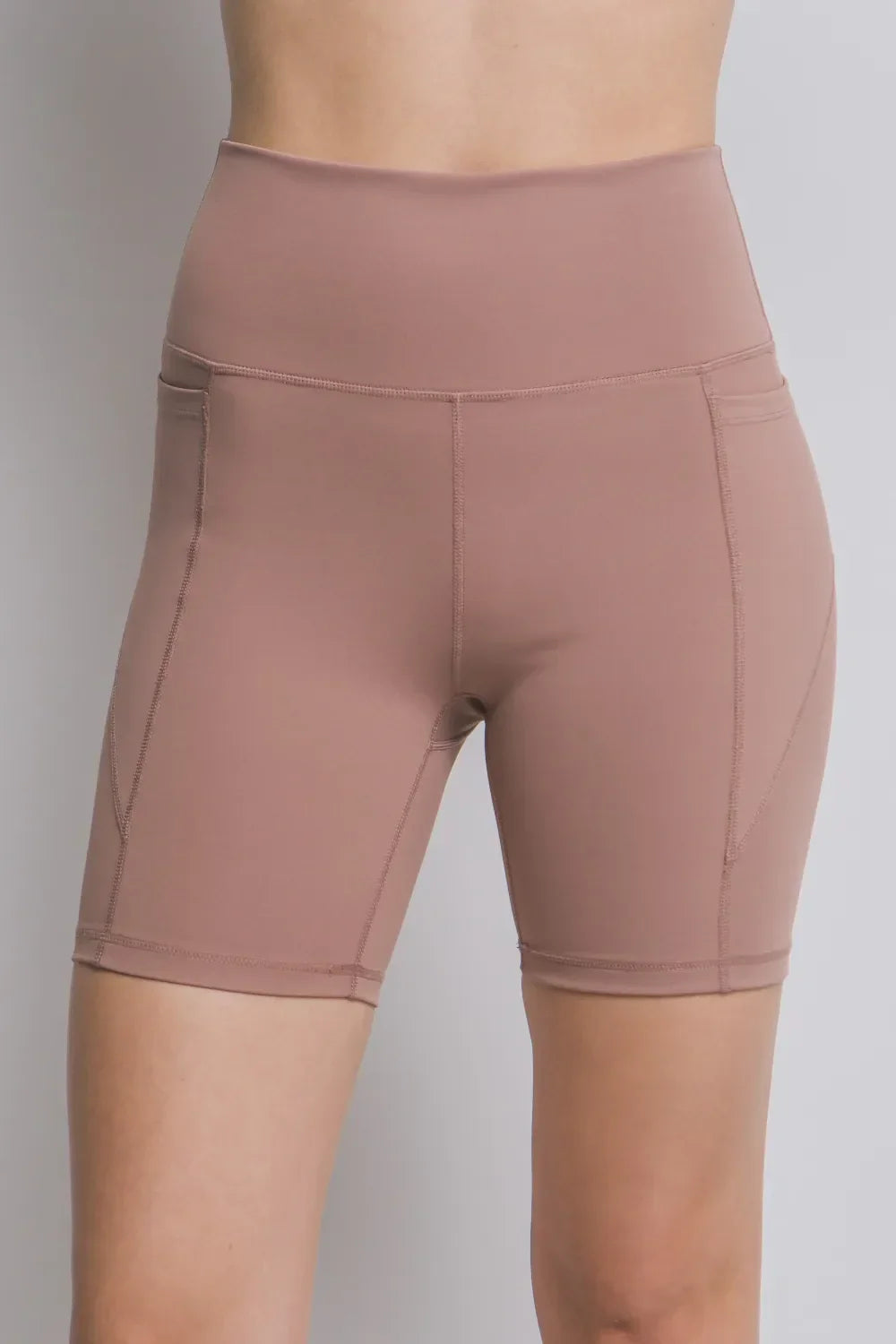 Tree High Waist Seam Detail Active Shorts DJPT