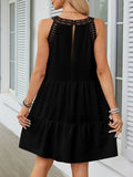 Hem Lace Sleeveless Dress DJPT