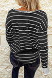 Waffle Knit Henley Long Sleeve Top DJPT