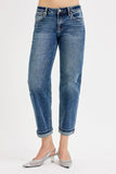 Full Size Low Rise Crop Boyfriend Jeans Plus Size DJPT