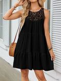 Hem Lace Sleeveless Dress DJPT
