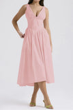 V-Neck Sleeveless Dress with Pockets DJPT
