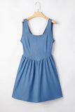 Neck Sleeveless Mini Dress DJPT