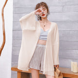 Chiffon Women's Sunscreen Long Loose Shawl Thin Coat Beach Beach Sunscreen Shirt