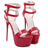 Sexy Nightclub Ultra-High Heel Waterproof Table Color Large Size Women's Fine Sandals High Quality Shoes
