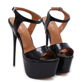 Stage Fine High Heel Sandals 16CM Ultra-High Heel Waterproof Table Large Size Women's Shoes Women Sandals High Quality Shoes