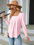 Neck Puff Sleeve Blouse DJPT