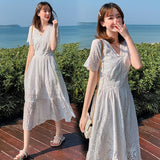 Dress 2024 New Super Fairy Bali White Seaside Tour Dress Maldives Thin Meat Dress