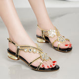 Sandals Women's Summer 2025 New Water Drill With Anti-Slip Flat Shoes Fairy Wind Sandals Wear High Quality Shoes