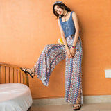 Long Pants Women's National Style Wide Leg Pants Feel Thai Tourism Wearing Seaside Resort Beach Pants Summer