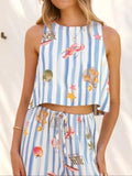 Stripe Tank and Pants Set DJPT