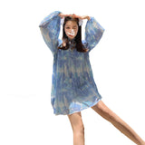 Man Seaside Beach Short Dress Girl Sanya Travel To Take Pictures Loose Temperament Chiffon Dress