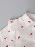 Heart Print Shirt and Shorts Set DJPT