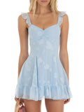 Sweetheart Ruffled Cami Mini Dress DJPT