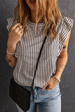 Striped Round Neck Blouse DJPT