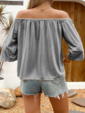 Solid Off-Shoulder Blouse DJPT