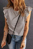 Striped Round Neck Blouse DJPT