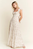 By Jane Full Size Ruffle Sleeve Tiered Maxi Dress Plus Size DJPT