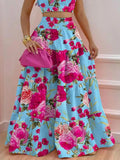 Size Ruffled Cami and Tiered Maxi Skirt Set Plus Size DJPT
