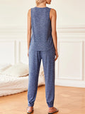 Knit V-Neck Tank and Pants Lounge Set DJPT